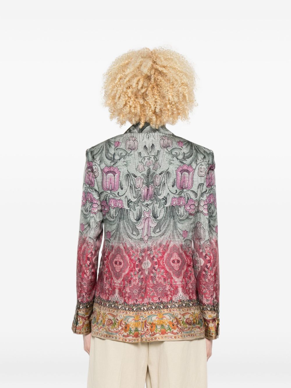Pierre Louis Mascia Silk single-breasted jacket