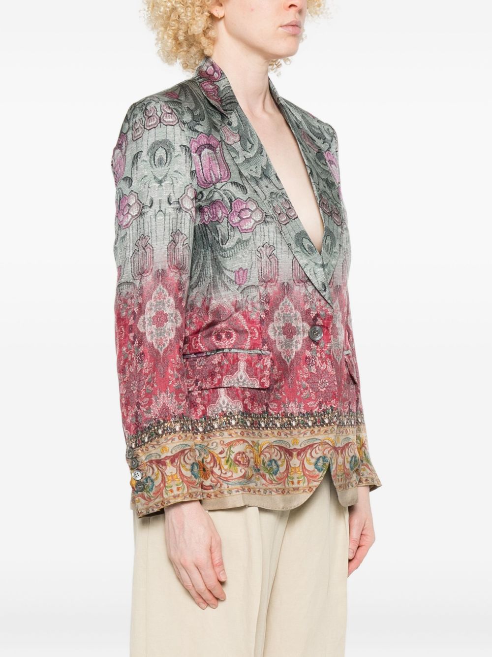 Pierre Louis Mascia Silk single-breasted jacket