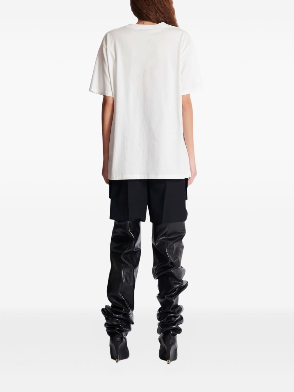 Balmain Short-sleeved T-shirt with leopard print