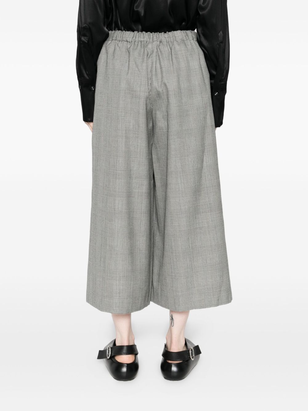 Comme Des Garcons Checked elasticated-waist trousers