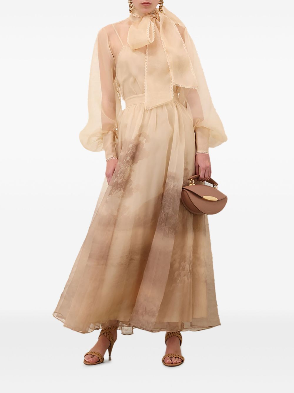 Zimmermann Memento organza maxi skirt