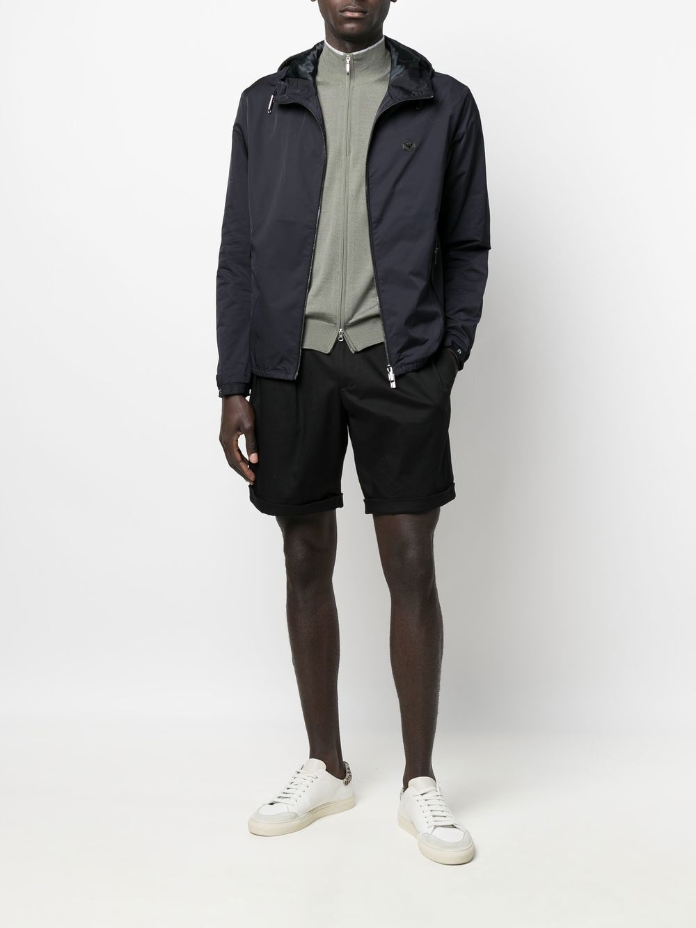 Emporio Armani Water-repellent hooded jacket