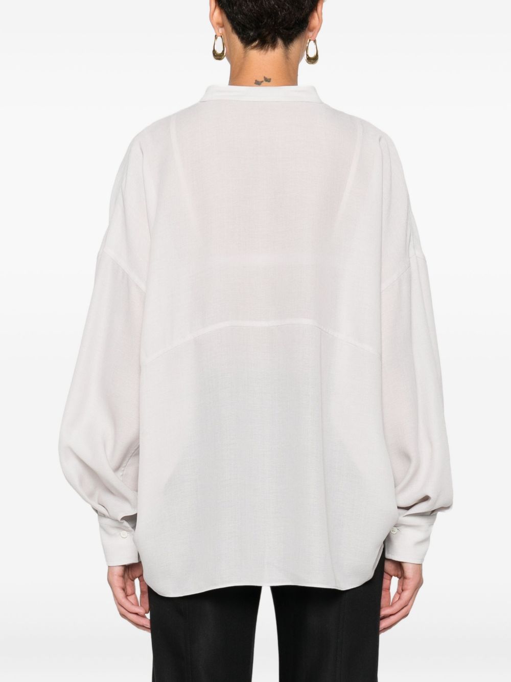 Brunello Cucinelli Monili-chain silk blouse