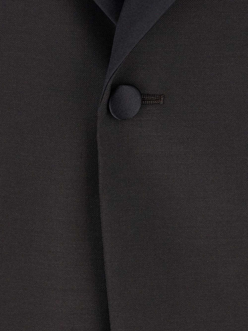 Emporio Armani Single-breasted jacket in fresh combed virgin wool with satin shawl lapels