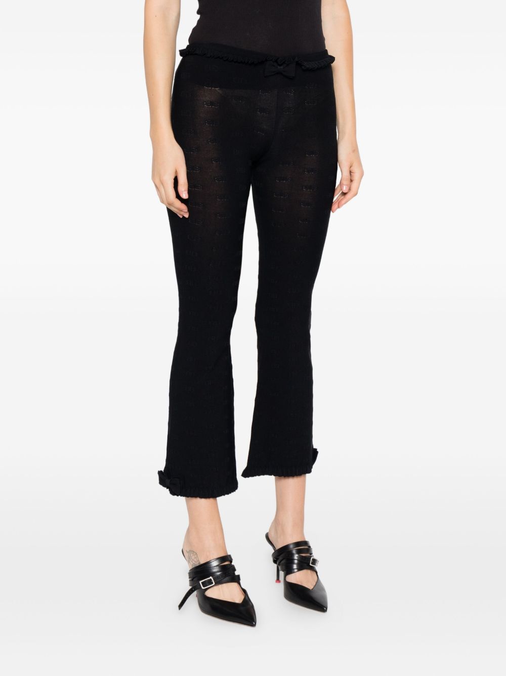 Balenciaga Ruffled Trim Flared Trousers