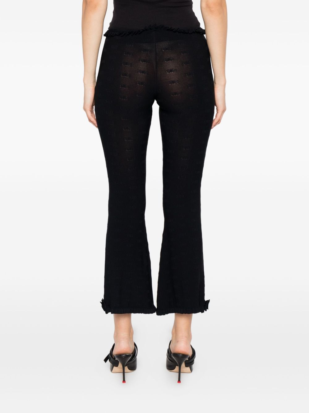 Balenciaga Ruffled Trim Flared Trousers