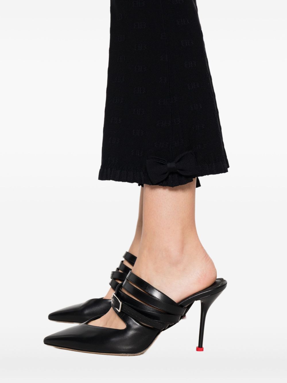 Balenciaga Ruffled Trim Flared Trousers