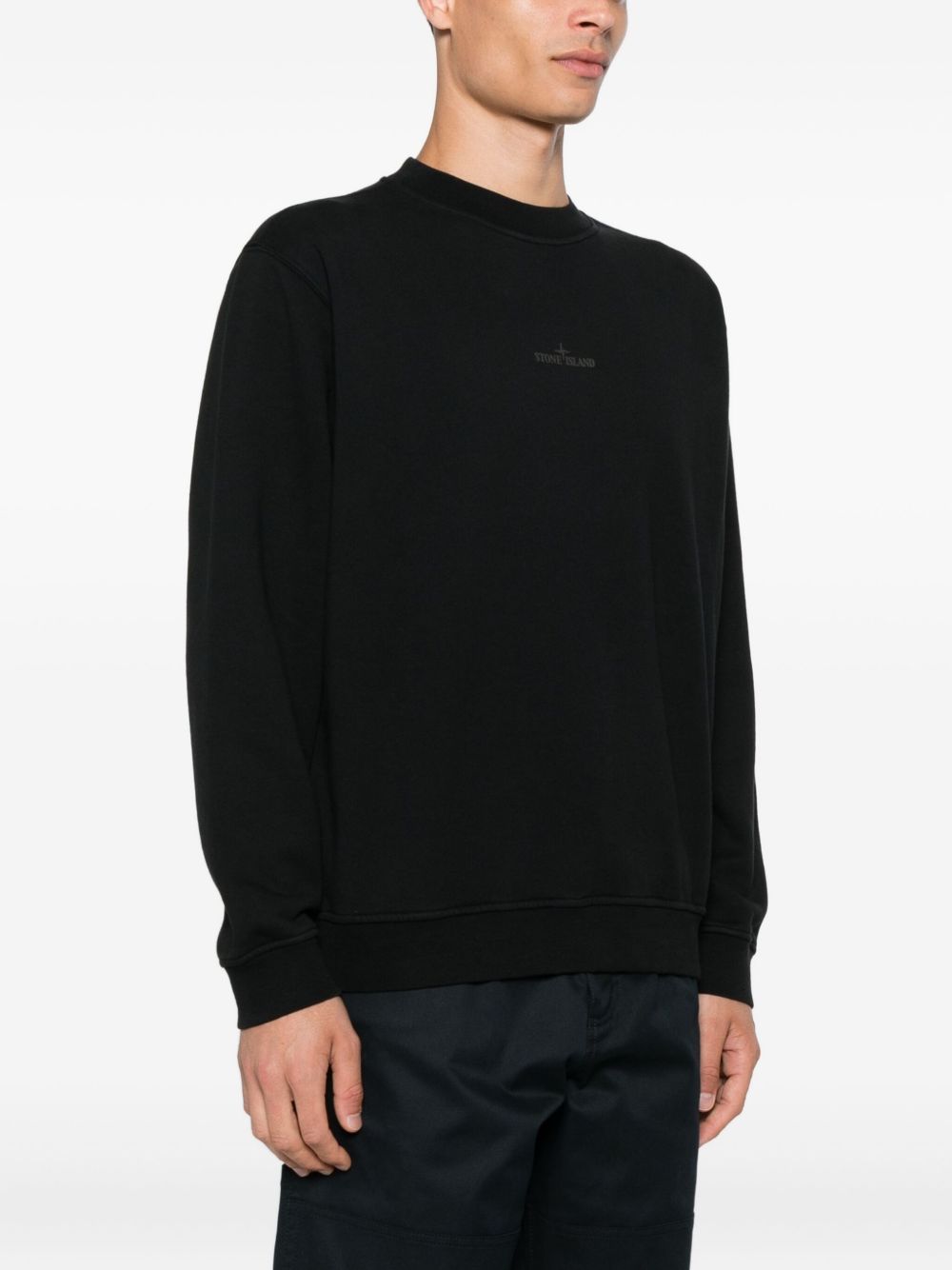 Stone Island logo-embroidered Cotton Sweatshirt