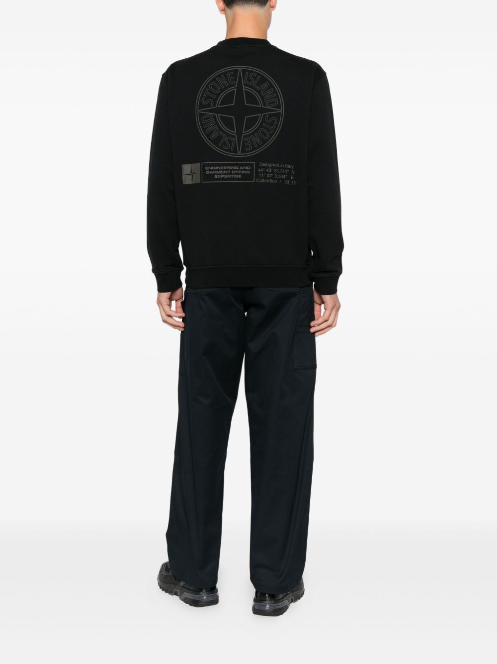 Stone Island logo-embroidered Cotton Sweatshirt