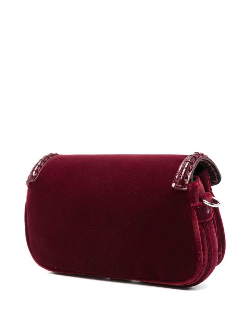 Emporio Armani Small velvet shoulder bag with buckle