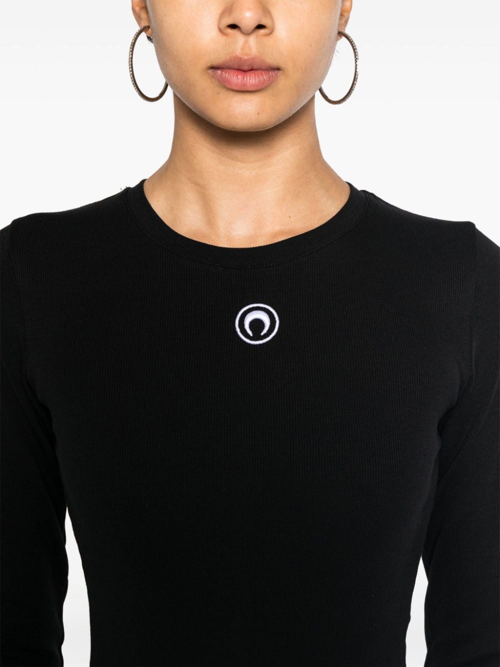 Marine Serre Crescent Moon-embroidered mini dress