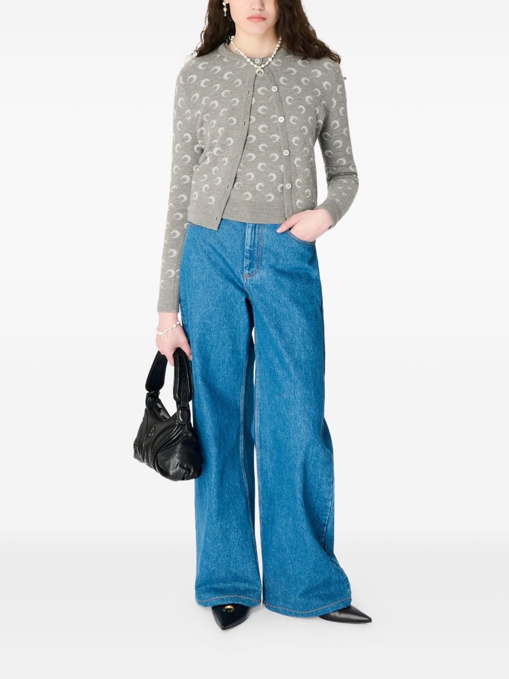 MARINE SERRE Sweaters Light Grey