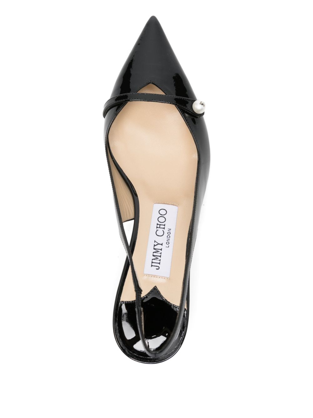 Jimmy Choo Amita 45 patent leather slingback pumps