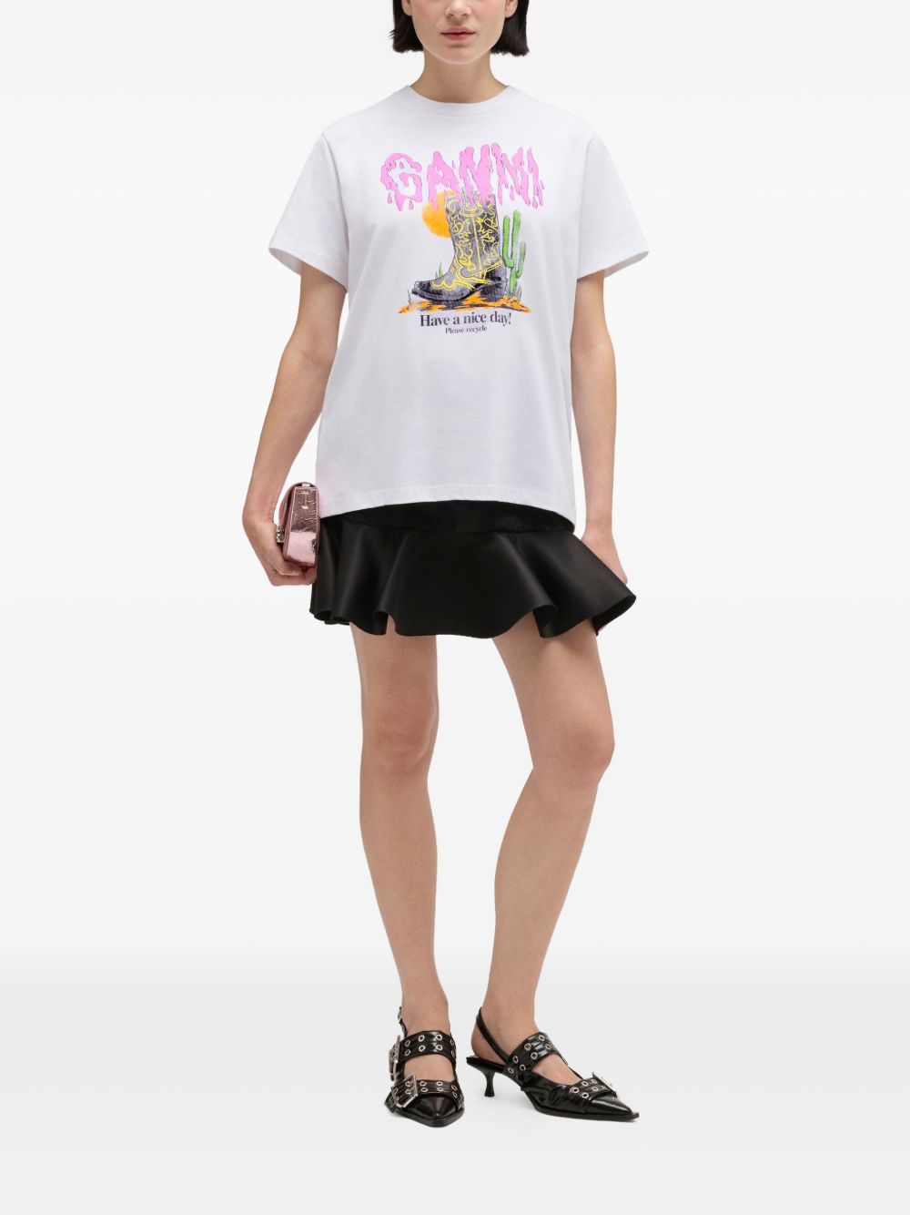 GANNI T-shirts and Polos White