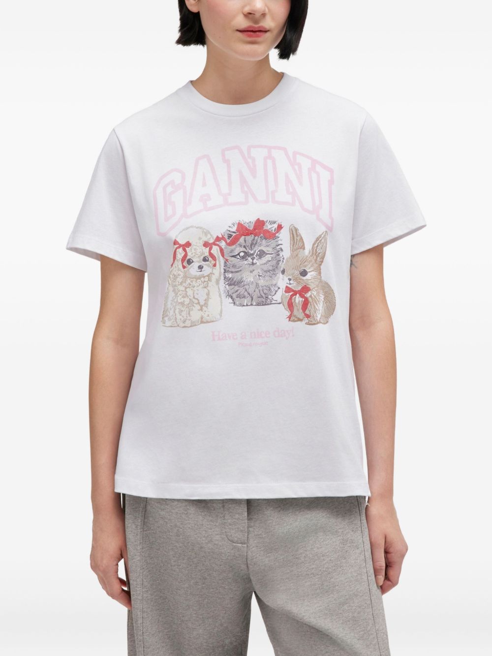 GANNI T-shirts and Polos White