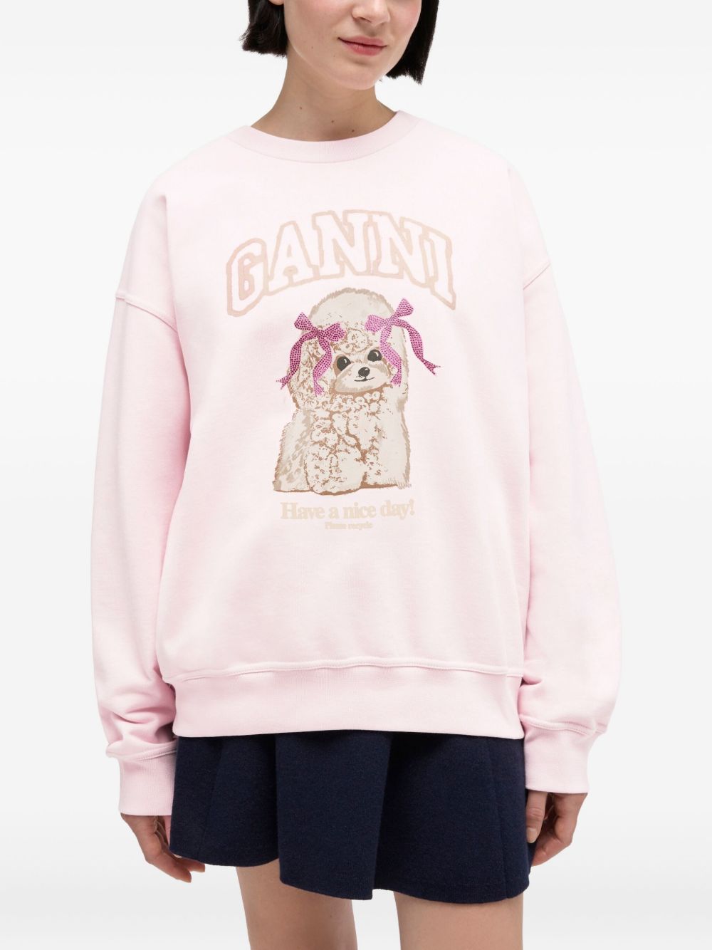 Ganni Puddle organic cotton sweater
