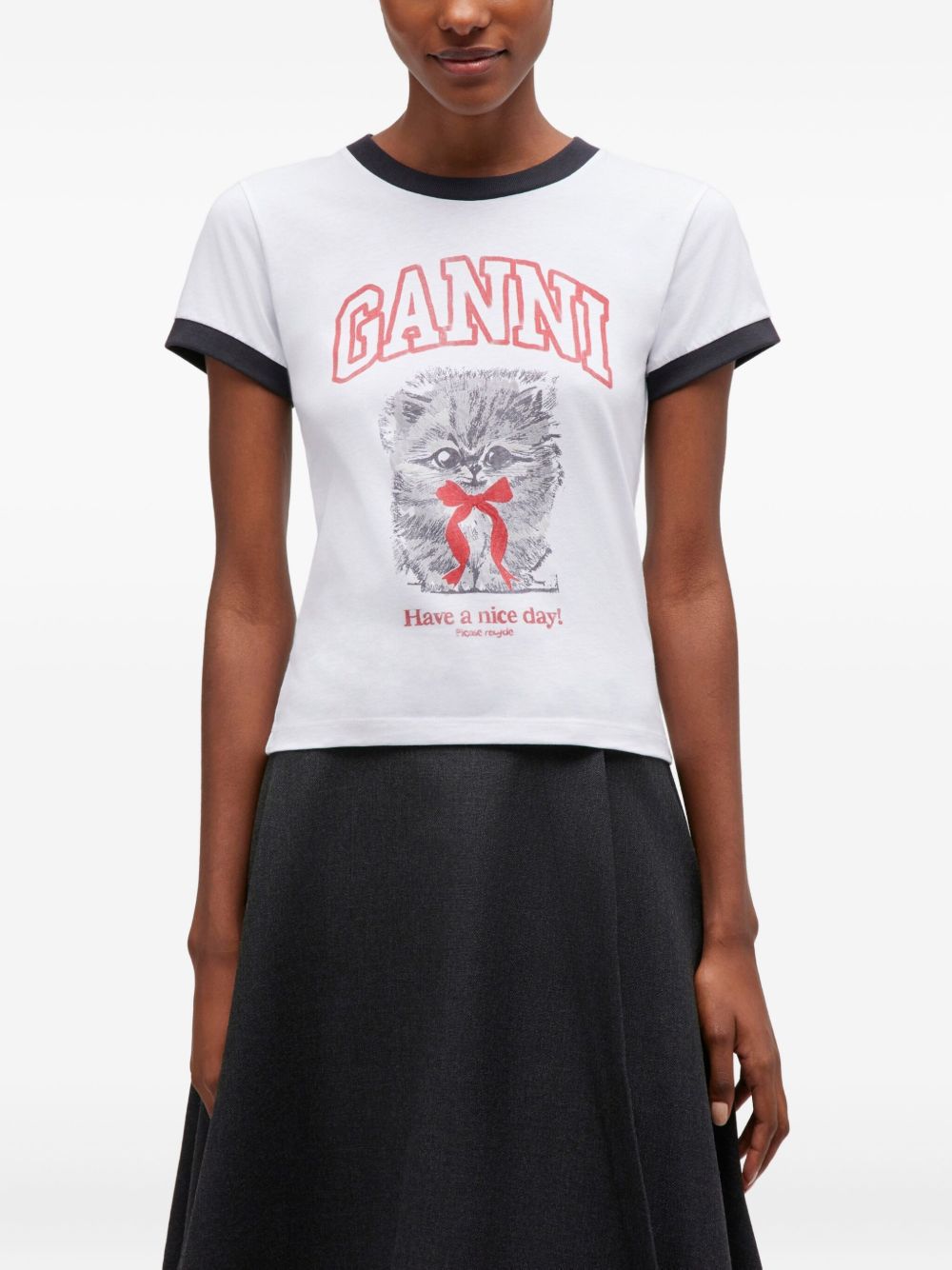 GANNI T-shirts and Polos White