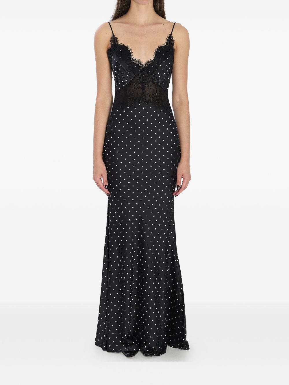 Self-Portrait Polka dot long dress