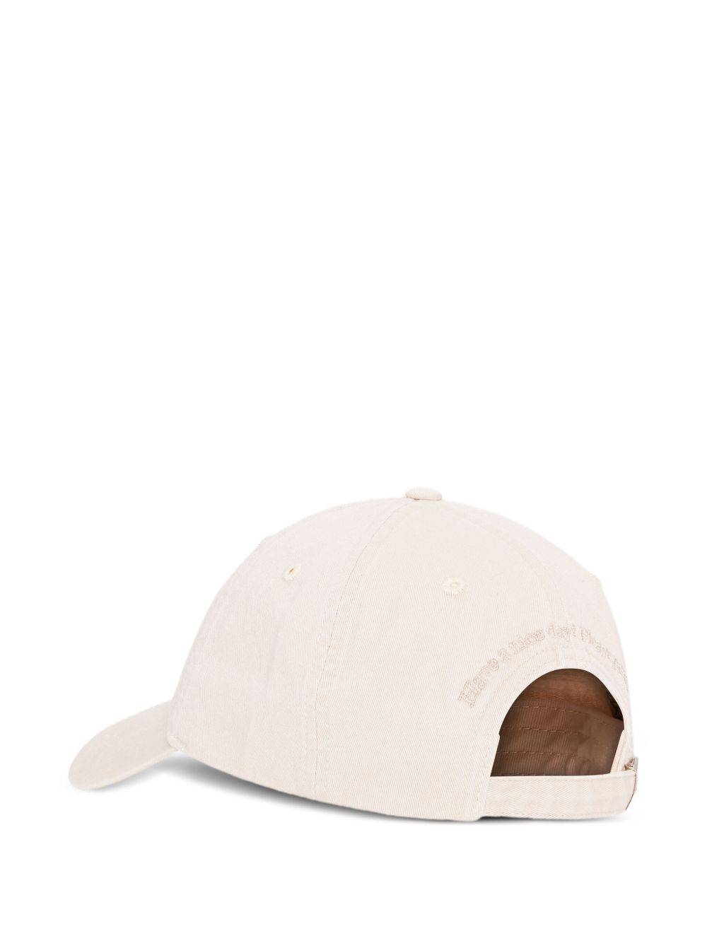 Ganni Ivory Canvas Cap