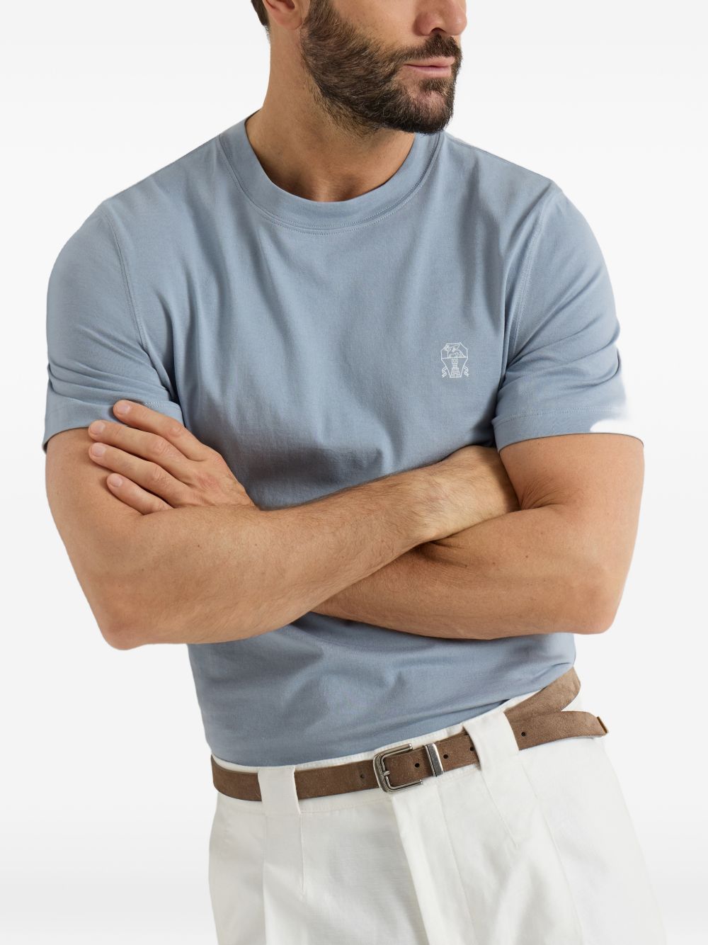 Brunello Cucinelli T-shirts and Polos Clear Blue