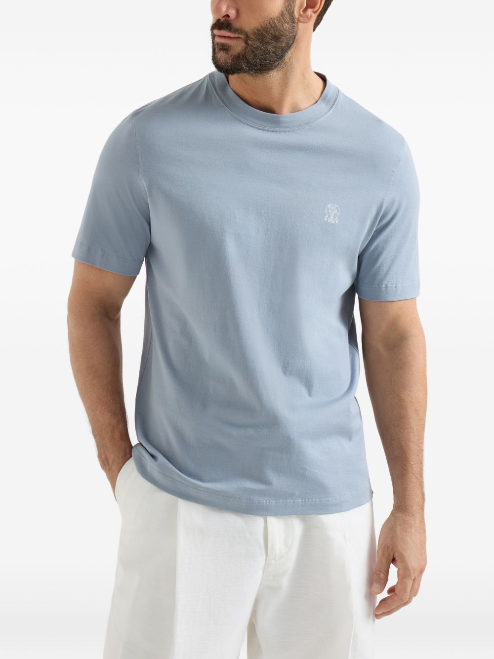 Brunello Cucinelli T-shirts and Polos Clear Blue