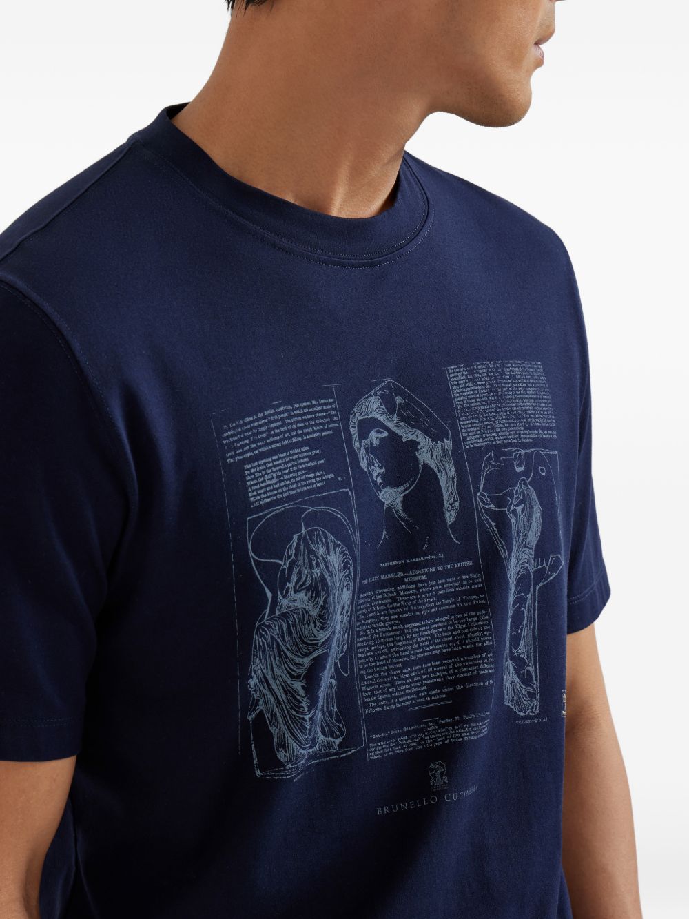 Brunello Cucinelli T-shirts and Polos Blue