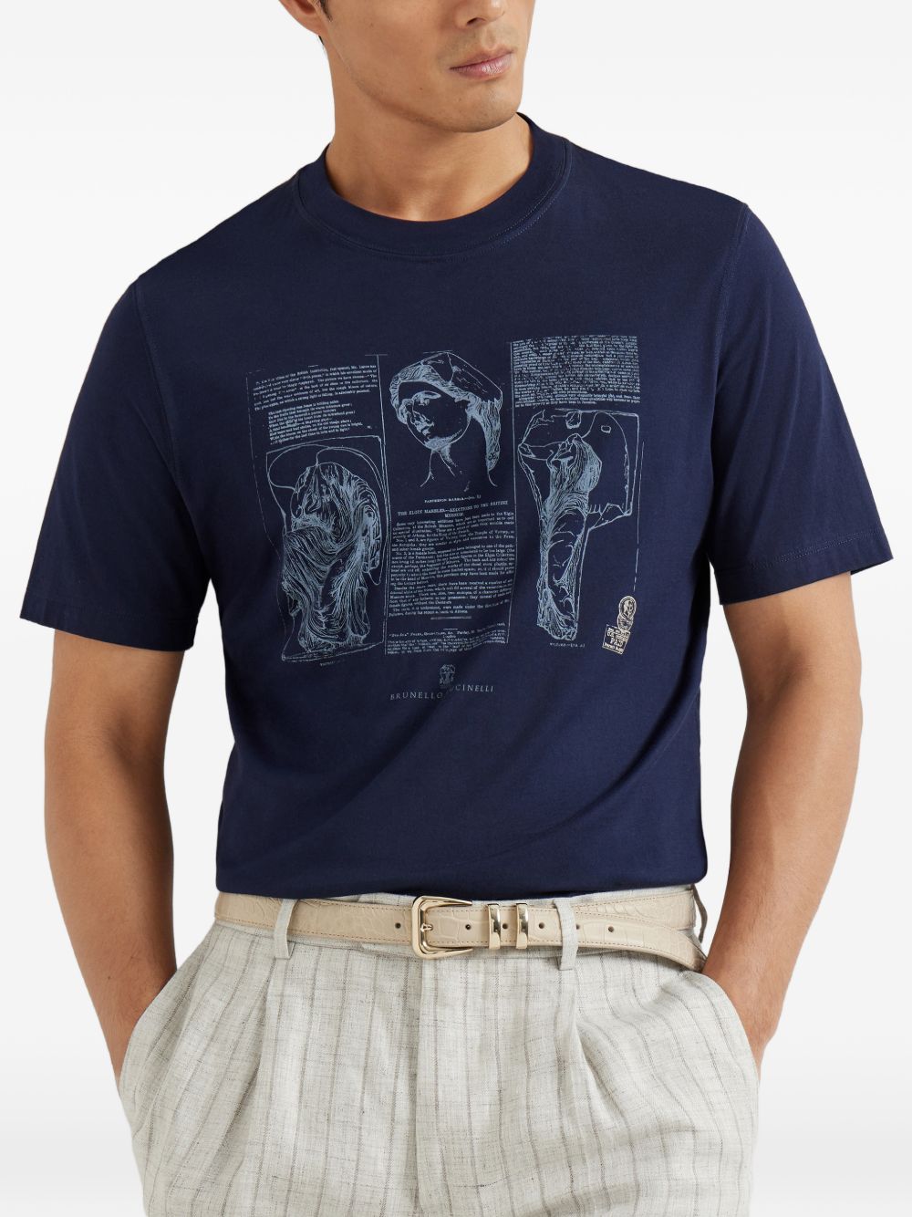 Brunello Cucinelli T-shirts and Polos Blue