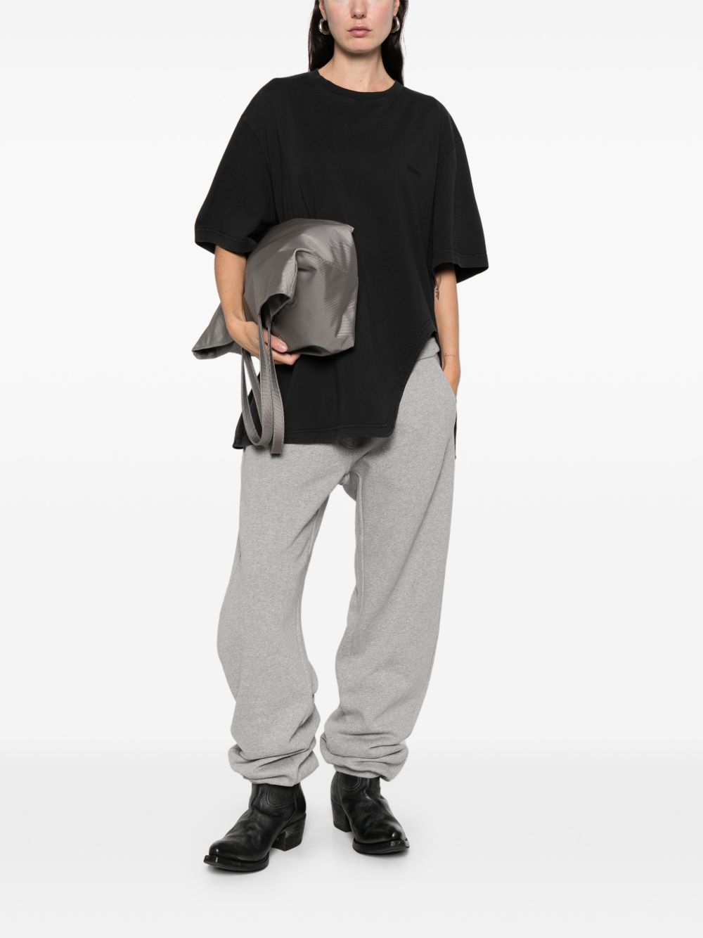 The Attico Asymmetric cotton t-shirt