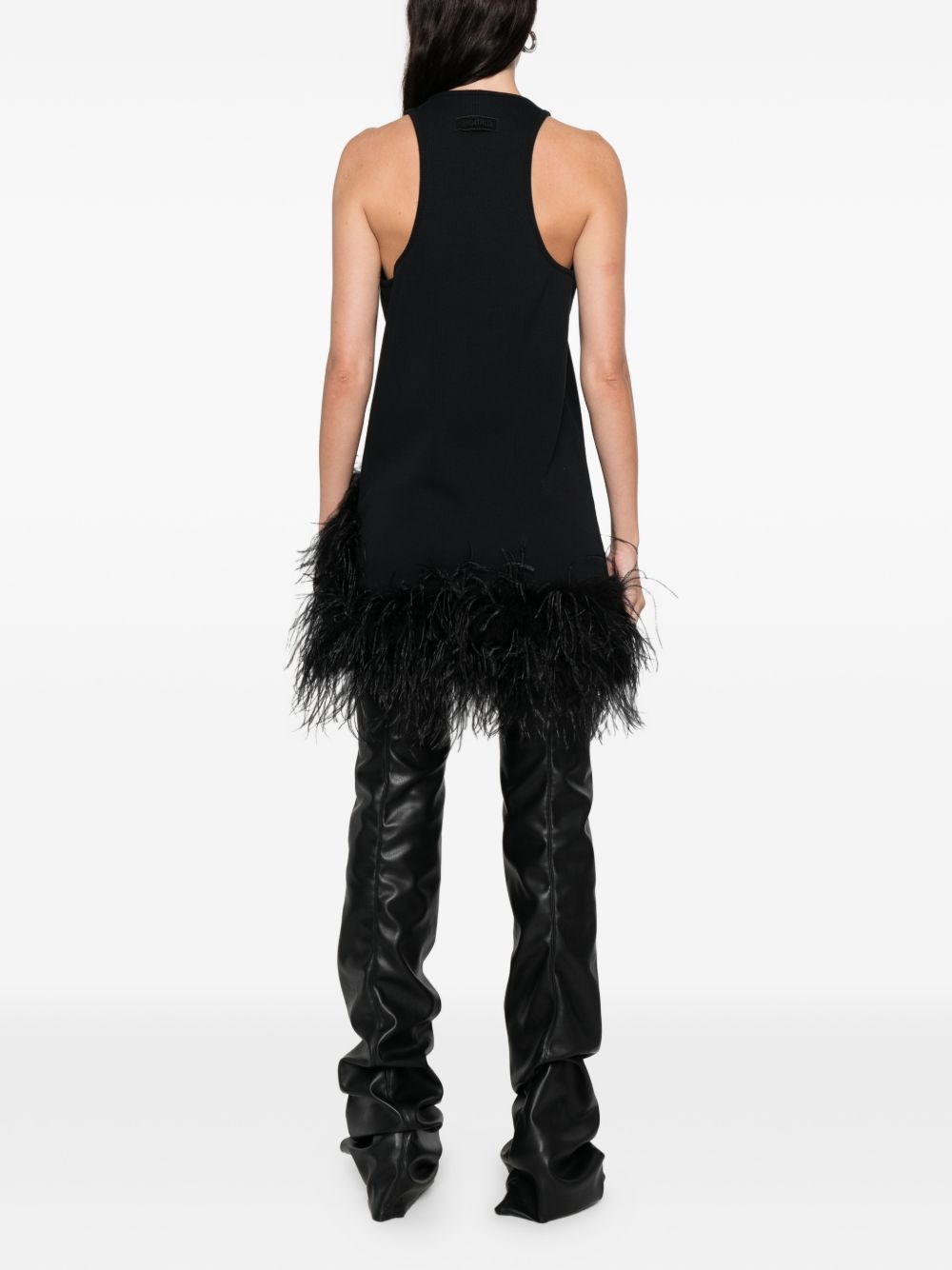 The Attico Feathered mini dress