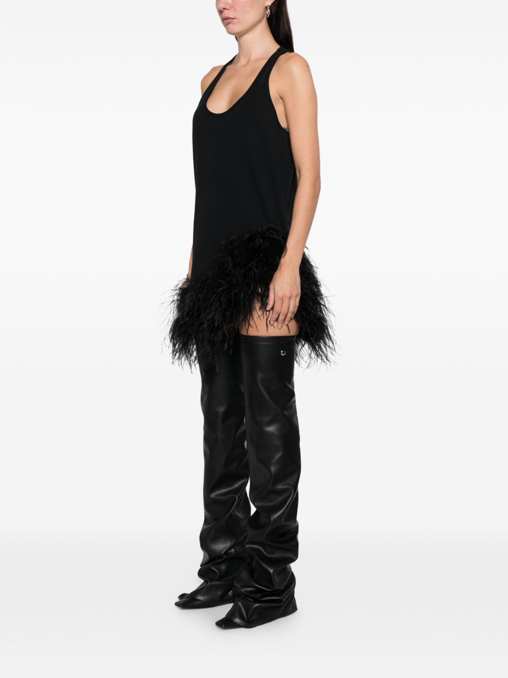 The Attico Feathered mini dress