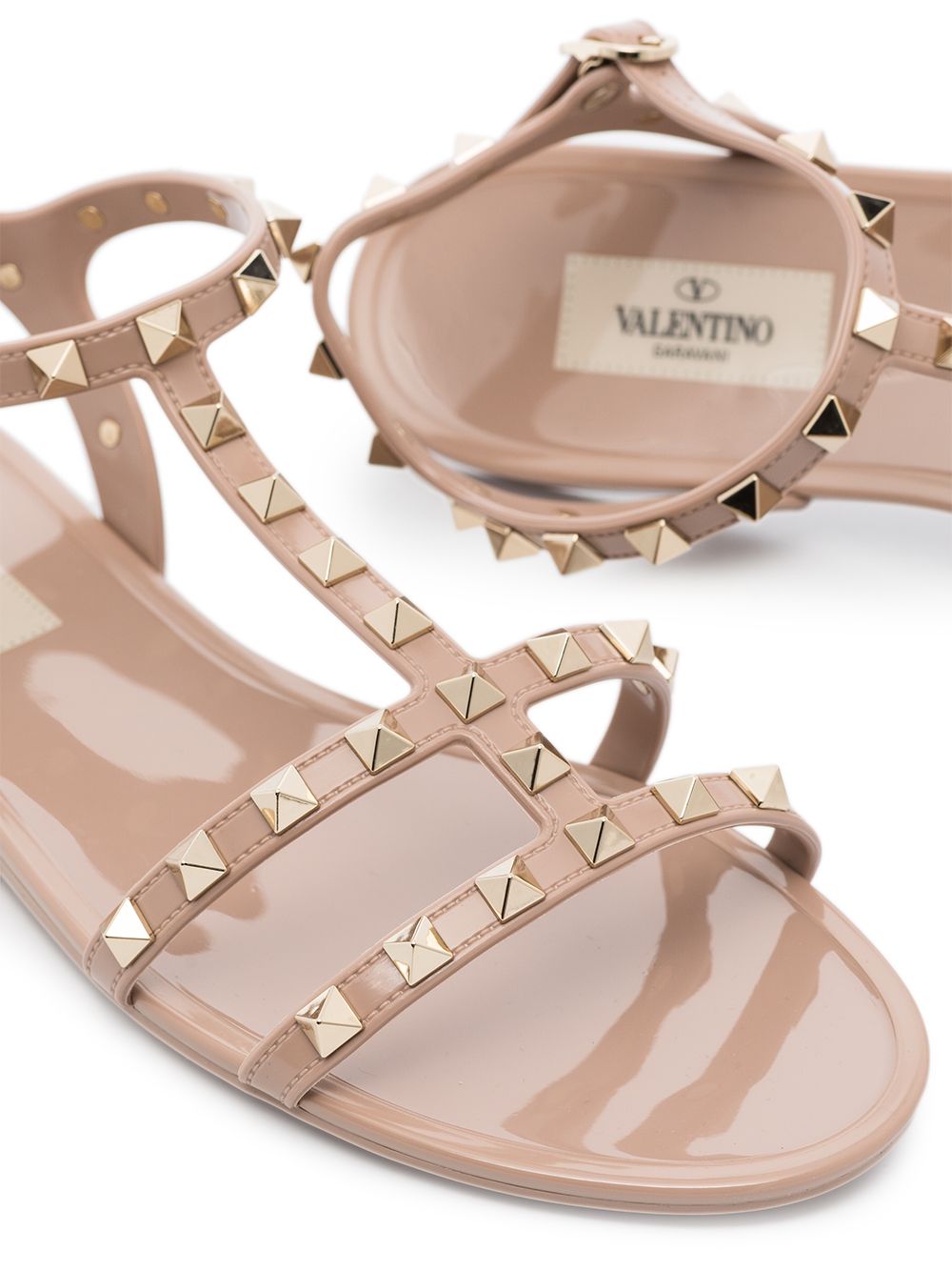 Valentino Garavani Rockstud Flat Rubber Sandals