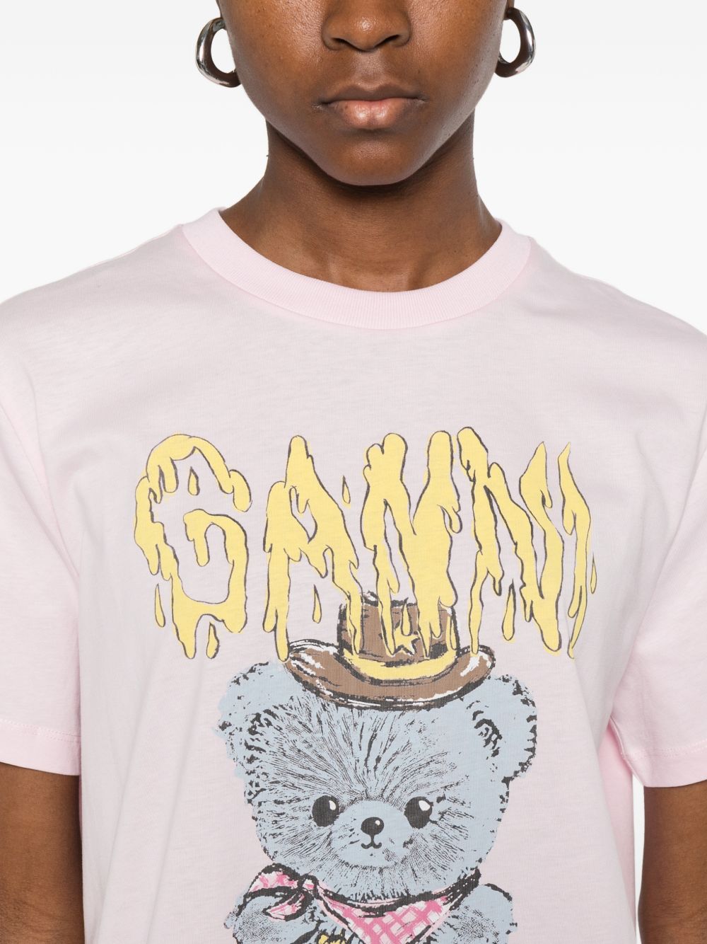 Ganni Cowboy Bear organic cotton t-shirt