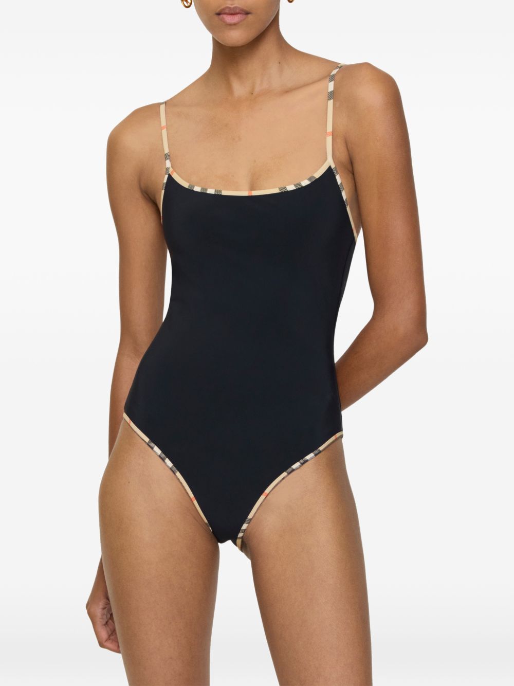 Burberry Check detail swimsuit