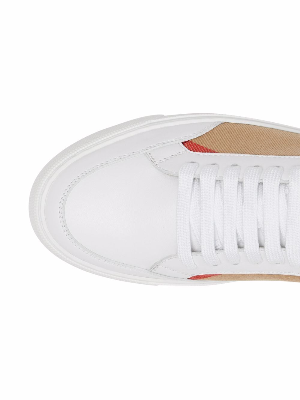 Burberry Check and Leather Sneakers