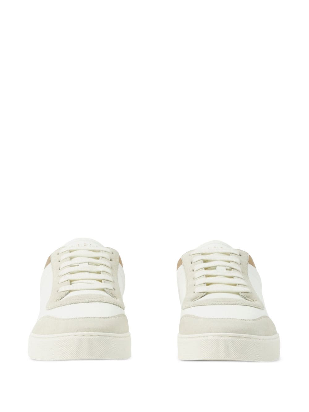 Burberry Leather, suede and check sneakers