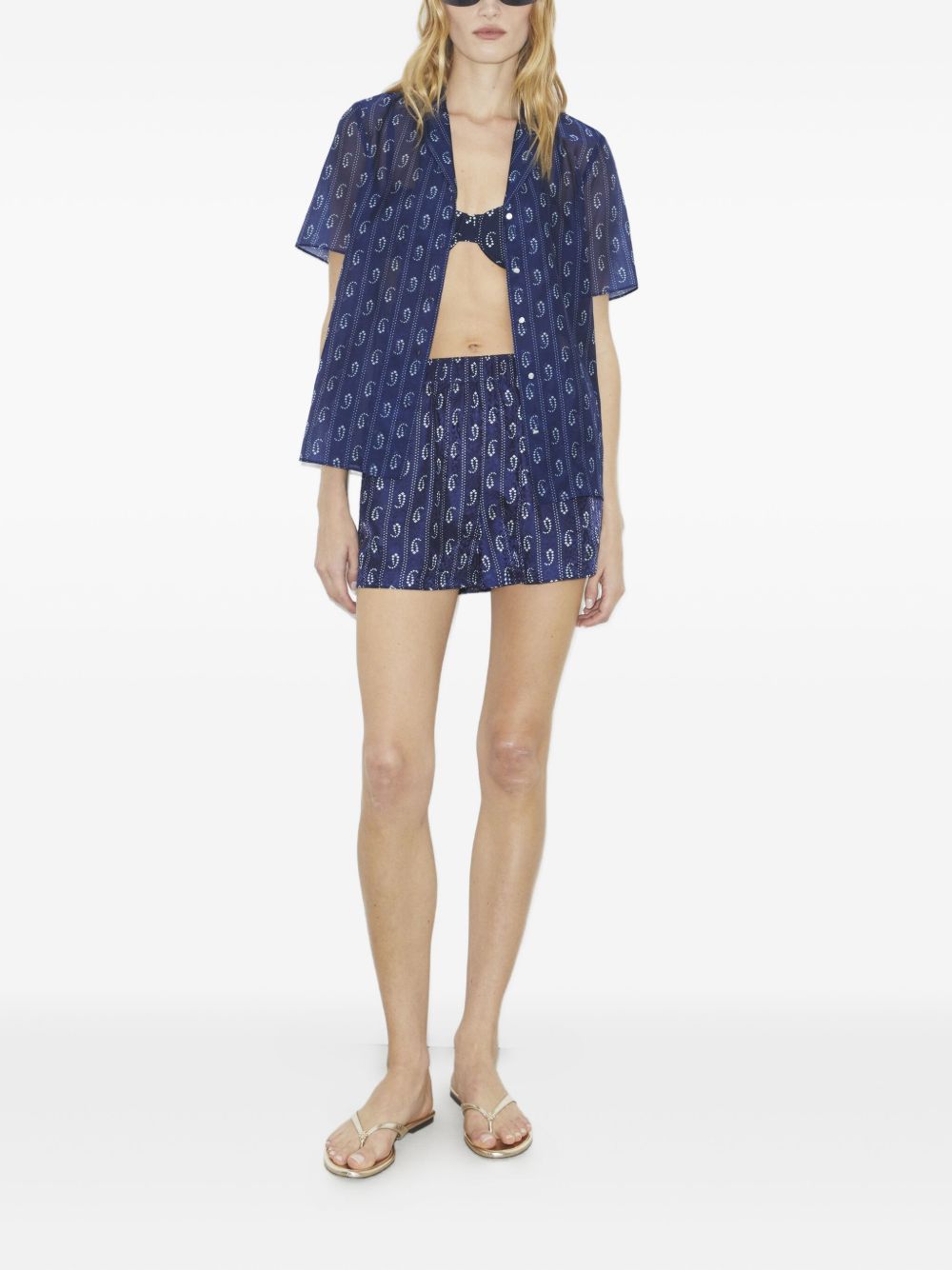 Tory Burch Printed silk blend shorts
