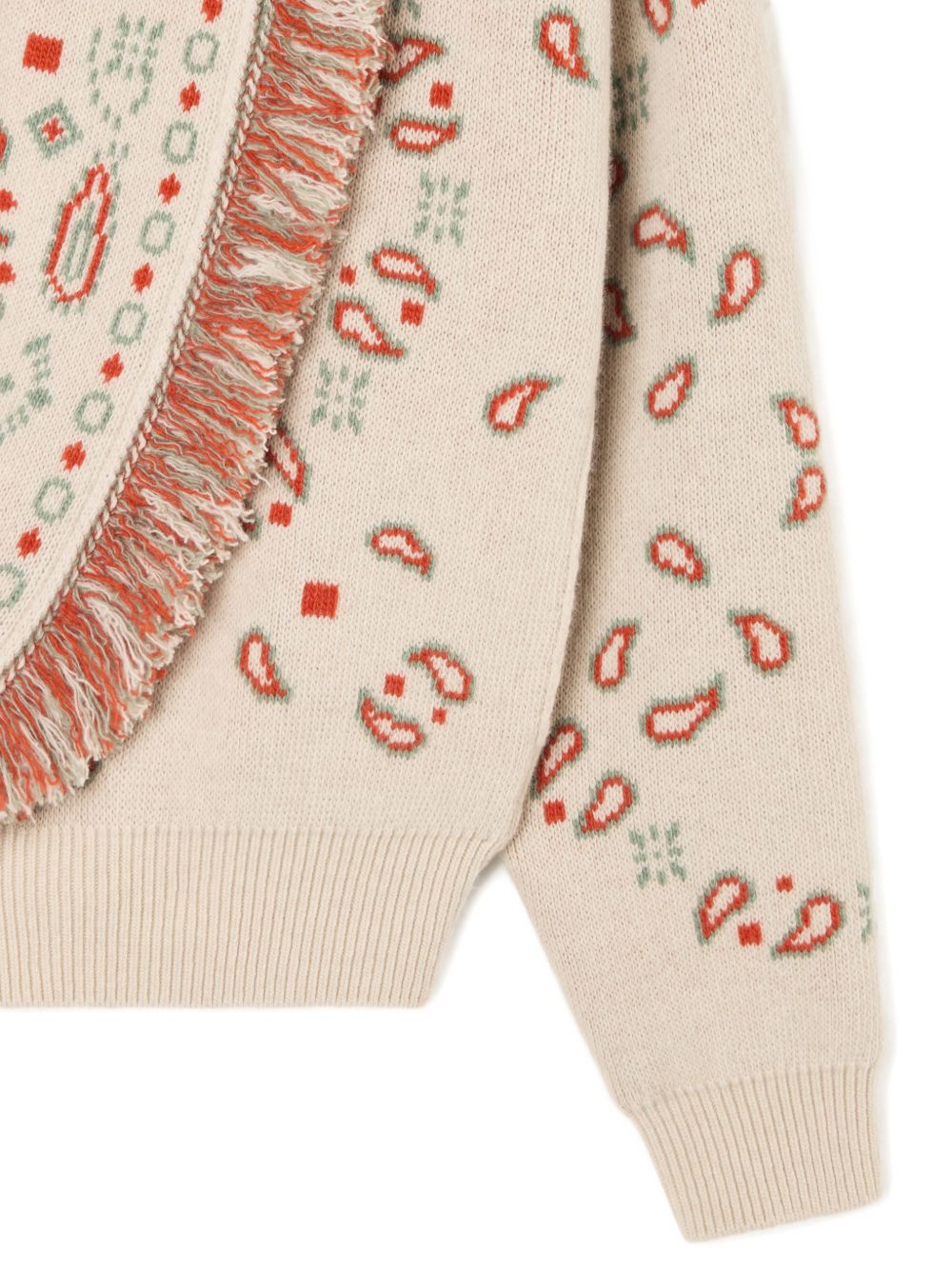 Alanui Bandana jacquard cashmere and wool cardigan