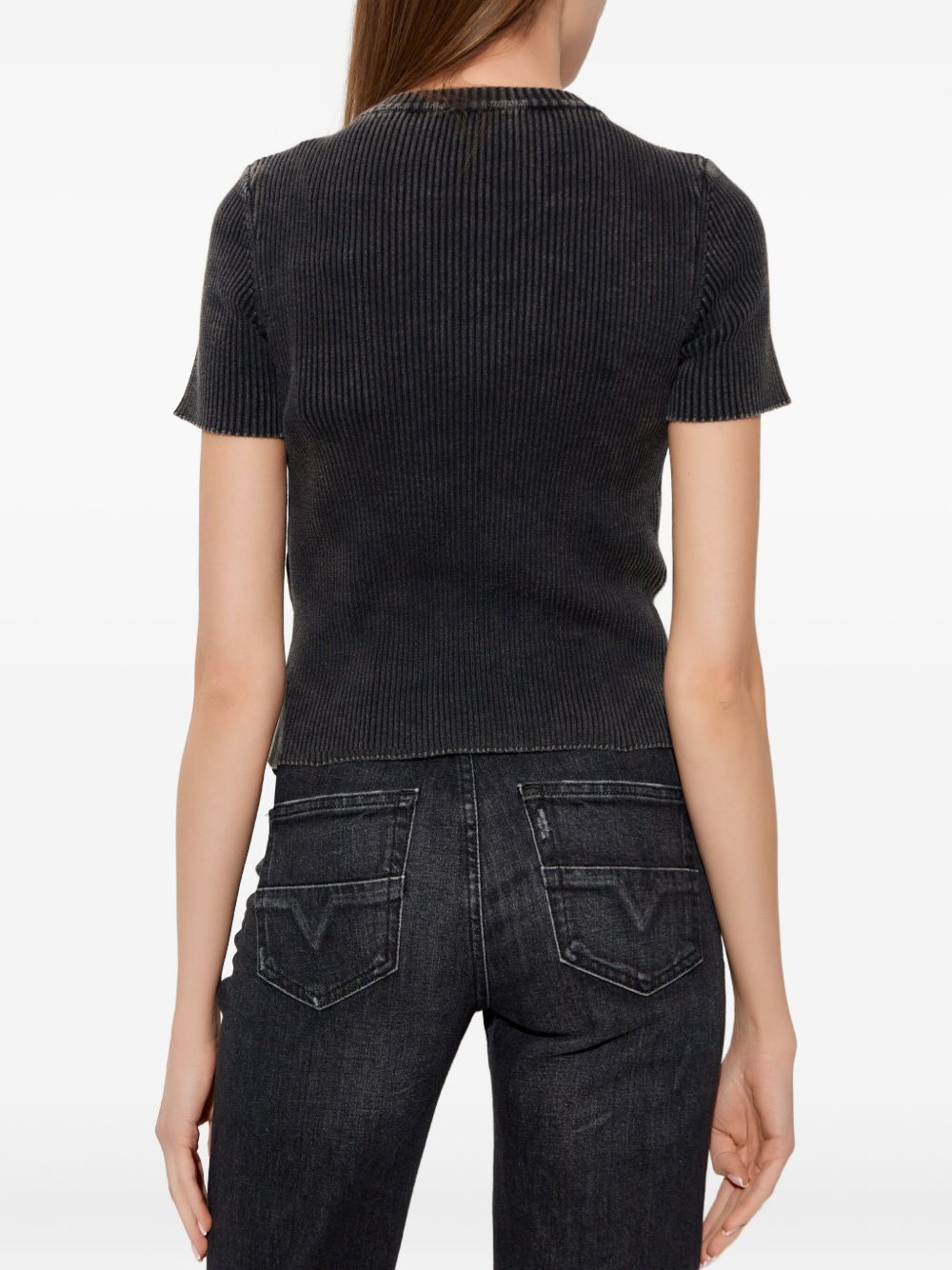 Diesel M-Anchor-Ss Ribbed Logo T-shirt