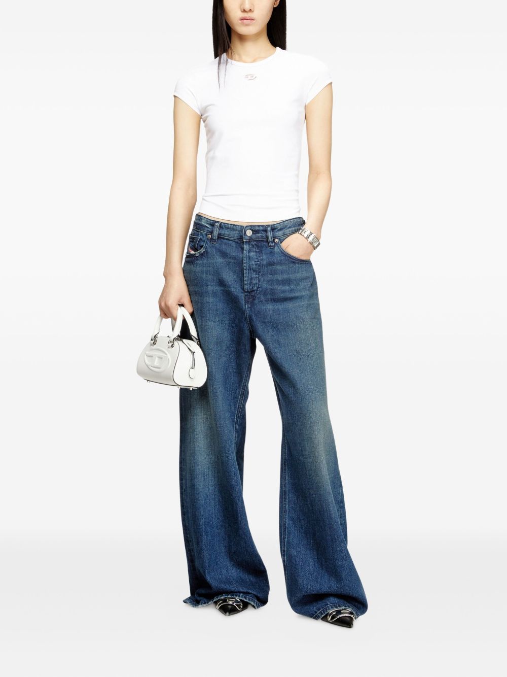 Diesel T-Angie logo-embroidery T-shirt