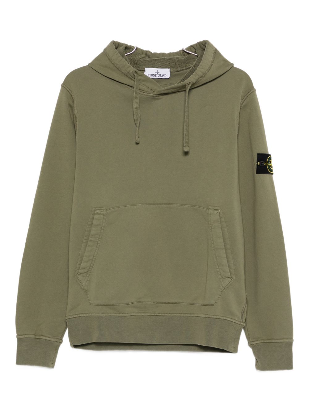 Stone Island Logo cotton hoodie