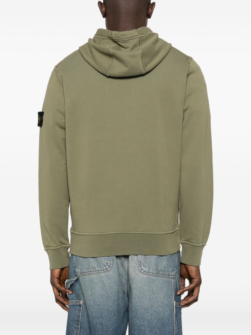 Stone Island Logo cotton hoodie