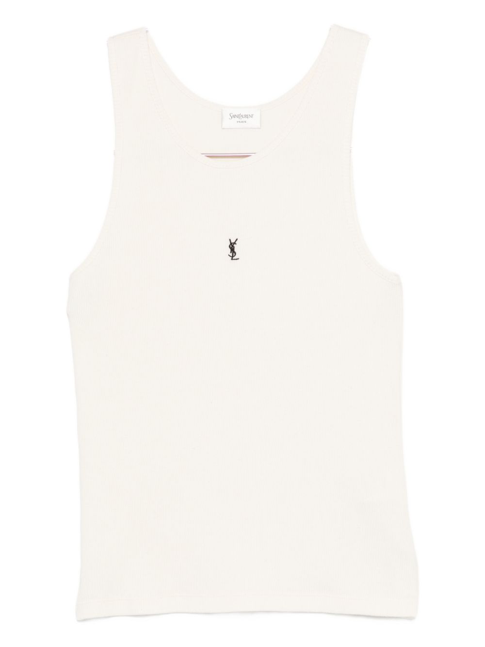 Saint Laurent Logo cotton tank top