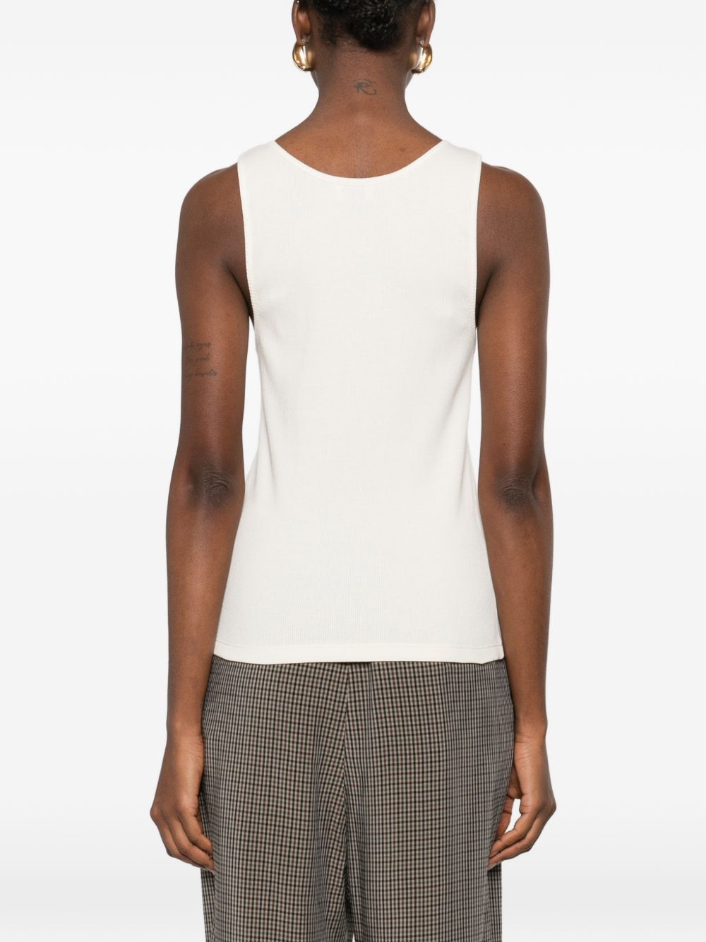 Saint Laurent Logo cotton tank top