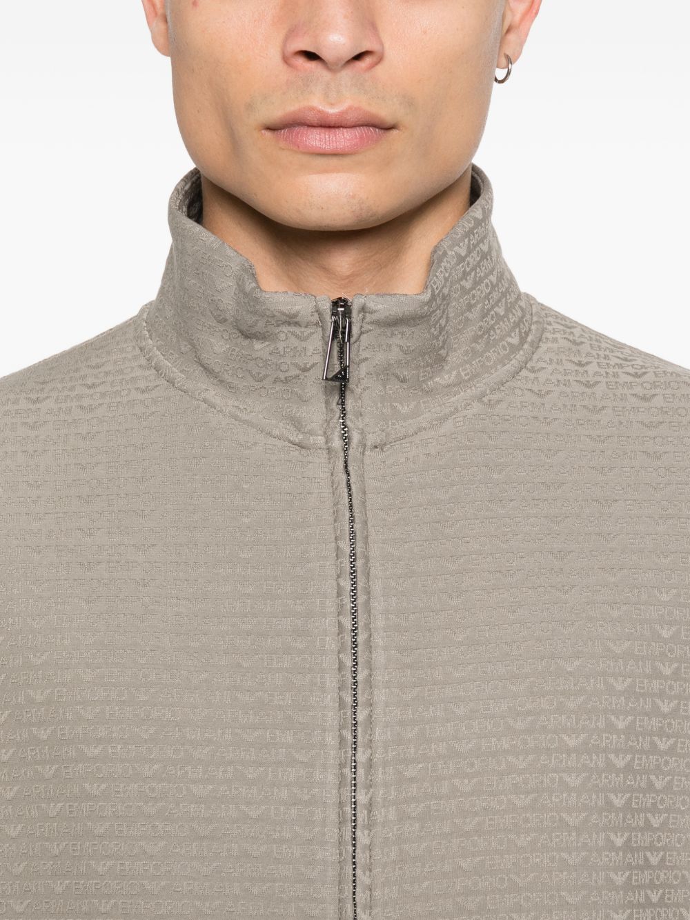 Emporio Armani Cotton blend zipped sweatshirt