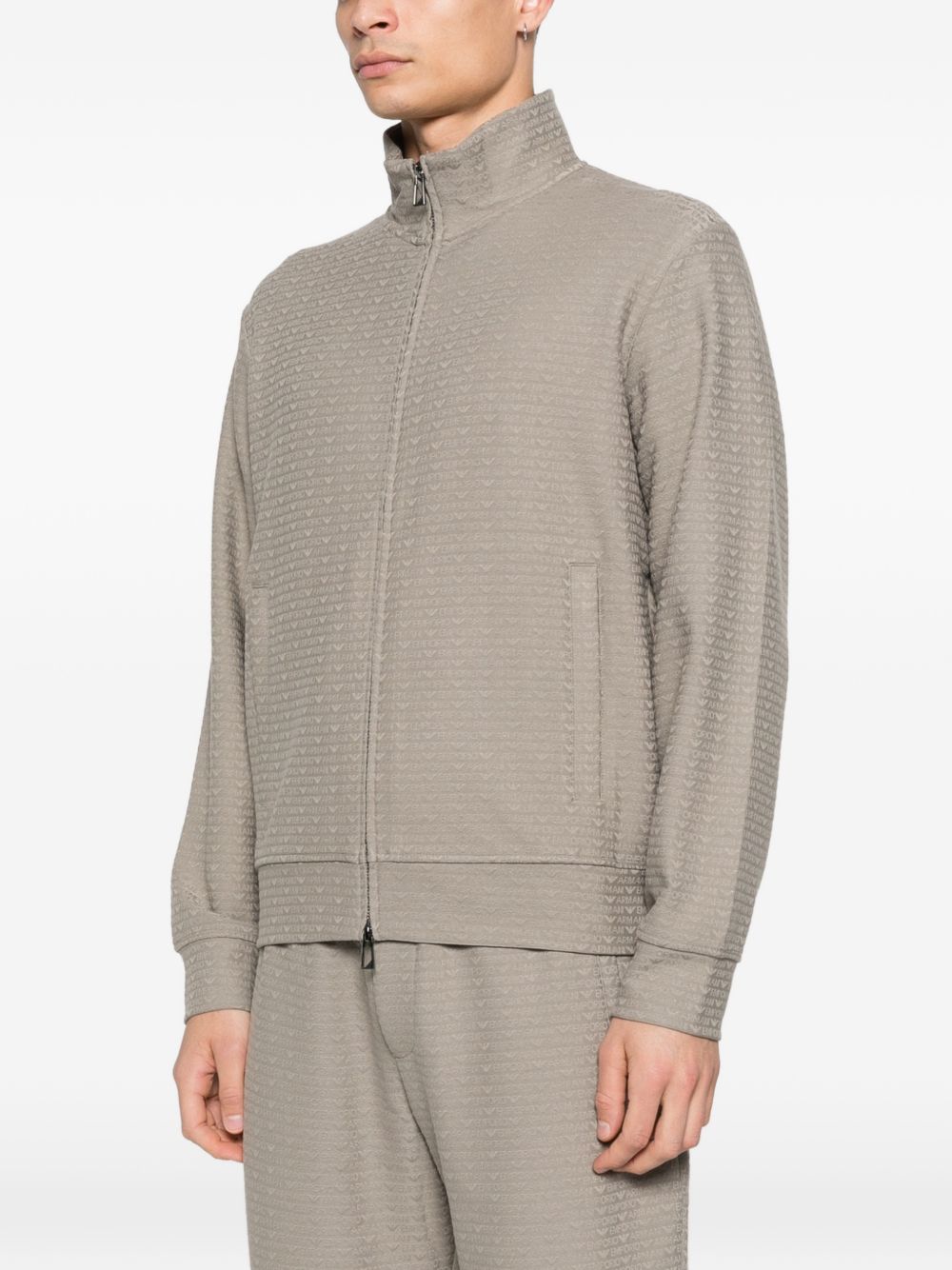 Emporio Armani Cotton blend zipped sweatshirt