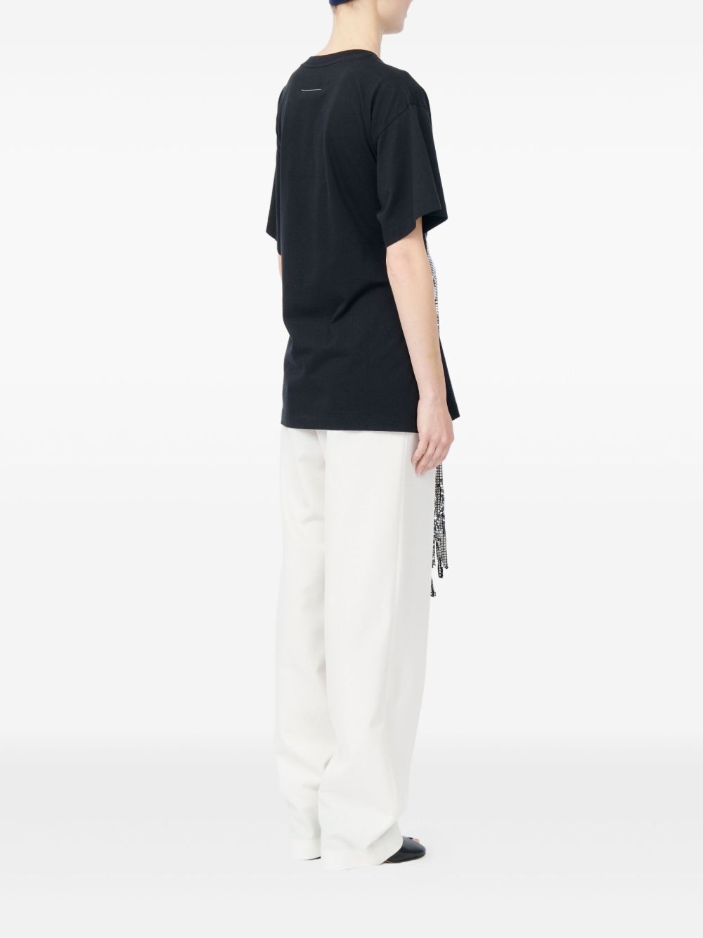 MM6 Maison Margiela Gloves-detail cotton t-shirt