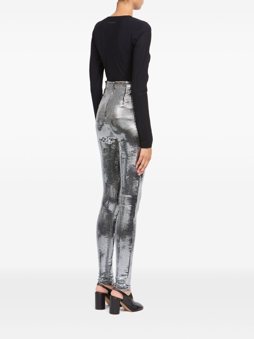 MM6 Maison Margiela Metallized leggings