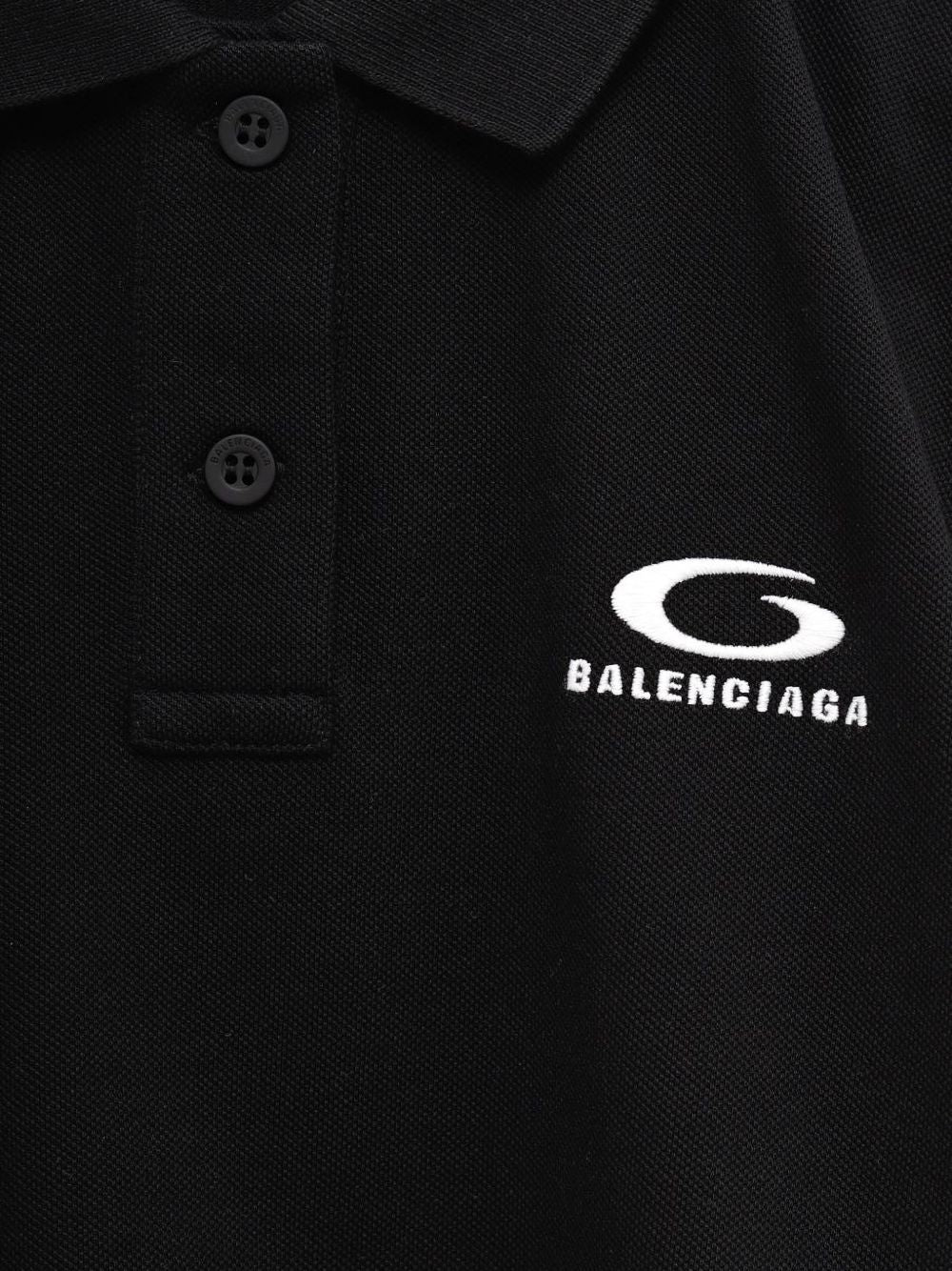Balenciaga logo-embroidered polo shirt