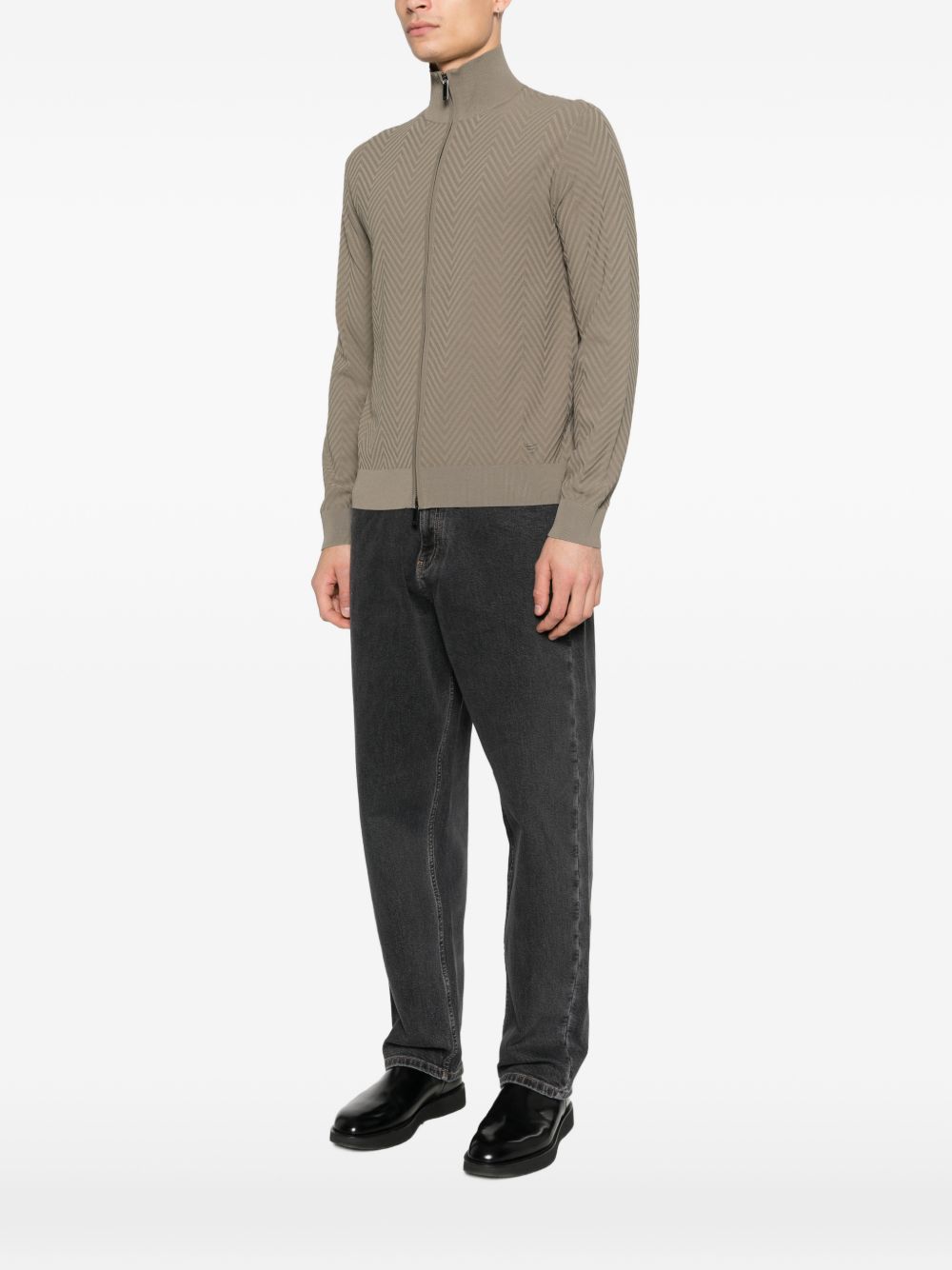 Emporio Armani Chevron cardigan
