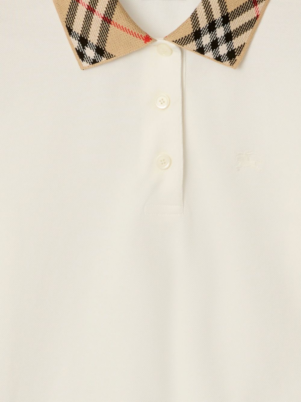Burberry Check collar cotton polo shirt